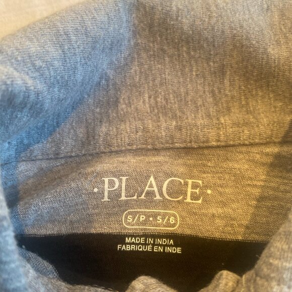 The Children's Place Shirt Pullover Size Small  5 6 Blue Grey Collared Striped - Picture 4 of 5